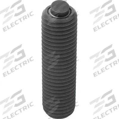 KIPP Fully-Threaded Gripper w/Flat Pad: Steel Insert, M24, 80 mm Thread Lg - Fully-Threaded Grippers with Flat Steel Pad