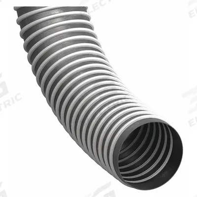 HI-TECH DURAVENT Industrial Ducting Hose: 2 1/2 in Hose Inside Dia., 25 ft Hose Lg, 16 psi - Thermoplastic Rubber Duct Hoses for Dust with Plastic Wear Strip & Smooth Interior