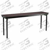 NATIONAL PUBLIC SEATING Folding Table: Rectangle Table Shape, Mahogany Tabletop, 18 in Dp, 72 in Wd (MPN MSFT1872MDPEMY). Key specifications — attr1035217: Black; attr1035250: Mahogany; attr1035202: NATIONAL PUBLIC SEATING.