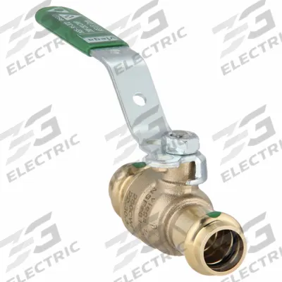 VIEGA PROPRESS Manual Two-Way Ball Valve: 1/2 in Size, Bronze, Straight, Press x Press - Bronze Ball Valves