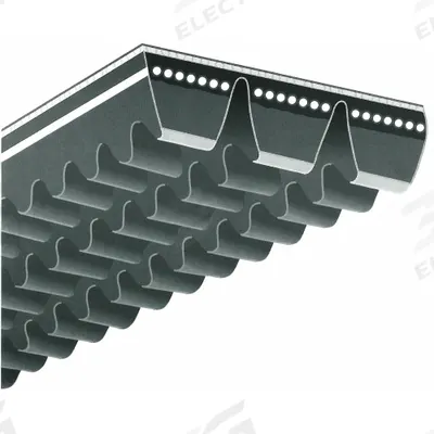 Dayton Banded V-Belt: 3/BX65, 3 Ribs, 68 in Outside Lg, 2 1/4 in Top Wd - BX Section Banded V-Belts