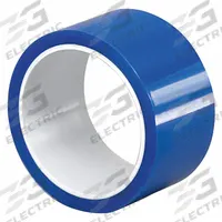 3M Film Tape: 1 1/2 in Wd, 10 yd Lg, 6.5 mil Thick, Polyester Film, Silicone, Blue (MPN 8905). Key specifications — Series: 8905.