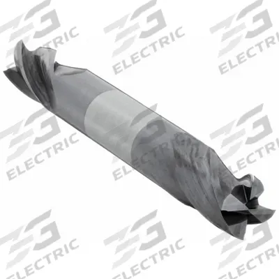 CLEVELAND Square End Mill: Carbide, TiAlN Coated, Double End, 4 Flute, 3/8" Mill Dia - Double-End Carbide Square End Mills