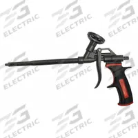 HANDI-FOAM Spray Applicator Gun: F61077G, Black/Silver. Key specifications — attr177053: Polyurethane Foam; attr177048: EA; attr177054: Gun Foam Sealants and Adhesives; attr177055: Non-Stick PTFE Basket; attr177052: Black/Silver; attr177057: Foam Gun; attr472904: F61077G; attr177051: Threaded.