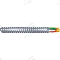 SOUTHWIRE Metallic Clad Building Cable: 2 AWG, 3 Conductors, Copper, 1,000 ft, Aluminum, Std (MPN 68717806). Key specifications — Brand: SOUTHWIRE.