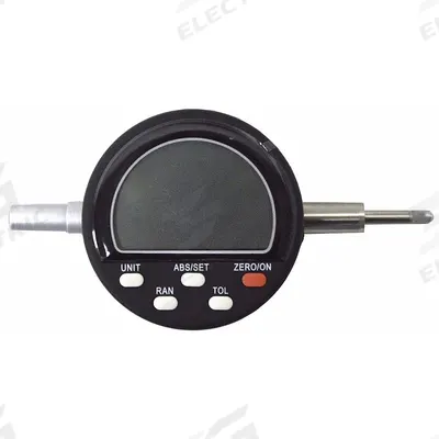 JOHNSON Digital Indicator: 1.25 in to 1.25 in /0 mm to 12.75 mm, Inch/Metric, 0.02 mm Accuracy - Digital Indicators with Non-Removable Flat Back