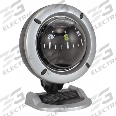 BELL Sport Compass: Vehicle Compass, Black/Silver, 2 3/4 in Lg - Vehicle Compasses