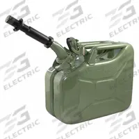 WAVIAN Gas Can: 2.6 gal Capacity, Gasoline, Steel, Green (MPN JC0010KVS). Key specifications — Brand: WAVIAN; Compatible Fuel: Gasoline.