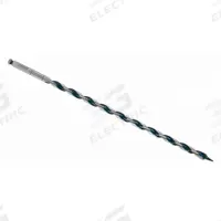 BOSCH Hybrid Drill Bit: 9/16 in Drill Bit Size, 17 1/2 in Overall Lg, Hex Shank, Carbon Steel (MPN NKLT09). Key specifications — attr255259: Hybrid Ship and Spur Auger; attr255260: Carbon Steel; attr255261: PTFE; attr277197: BOSCH.