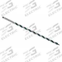 BOSCH Hybrid Drill Bit: 9/16 in Drill Bit Size, 17 1/2 in Overall Lg, Hex Shank, Carbon Steel (MPN NKLT09). Key specifications — attr255259: Hybrid Ship and Spur Auger; attr255260: Carbon Steel; attr255261: PTFE; attr277197: BOSCH.
