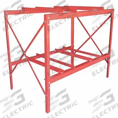 DAYTON Drum Rack: 60 in x 34 in x 49 in, For 4 Drums, 2 Levels, 3,200 lb Wt Capacity, Red, Metal (MPN 31CA29). Key specifications — Weight Capacity Per Level: 1,600 lb (Top); Color/Finish: Red; For Drum Capacity: 55 gal; Wheel Material: Not Application; Brand: DAYTON.