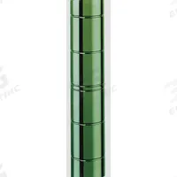 METRO Industrial Wire Shelving Post: 74 in x 1 in, Steel, Split Sleeve, Green, 4 Posts (MPN 74UPK3). Key specifications — Brand: METRO; Resistance Properties: Antimicrobial; Recommended Environments: Dry; Leveling Feet Included: No; Color: Green; Finish: Epoxy Coated; Material: Steel.