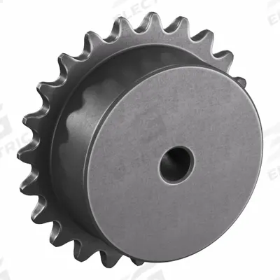 TSUBAKI Sprocket: One-Sided Hub, For Single Strands, 25, 23 Teeth, 1.836 in Pitch Dia - Size 25 Plain-Bore Roller Chain Sprockets