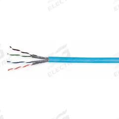 GENSPEED Category Cable: 1,000 ft Cable Lg, 24 AWG, Riser, Blue, PVC, Std, 2133496E, 5e, Shielded. Key specifications — Conductor Gauge: 24 AWG; Jacket Material: PVC; Brand: GENSPEED; Pairs Separation: Standard.