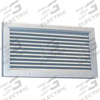 Door Louver: Clear Anodized, Aluminum, 16 1/2 in H x 20 1/2 in W Rough Opening (MPN 5NKL8). Key specifications — Brand: DAYTON.