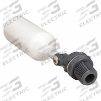 KERICK Float Valve Assembly: For Water Media, Angle Valve Body, Cylindrical, Bulkhead, PVC, MNPT, M (MPN MA052). Key specifications — Mounting: Bulkhead; Arm Adjustability: Adjustable; Connection Gender - Side 1: Male; Brand: KERICK; Connection Type - Side 1: NPT; Flow Rate: 1.3 gpm @ 40 psi; For Media: Water; Seal Material: Santoprene Rubber.