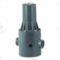 PLAST-O-MATIC Pressure Regulator: PVC, FKM, NPT x NPT, 1/4 in Inlet Connection Size, 2 in Overall Wd (MPN PRH025V-PV). Key specifications — Brand: PLAST-O-MATIC.
