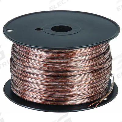 APPROVED VENDOR Lamp Cord: SPT-1, 18 AWG Conductor Size, 2 Conductors, Clear, 250 ft Lg - Lamp Cords
