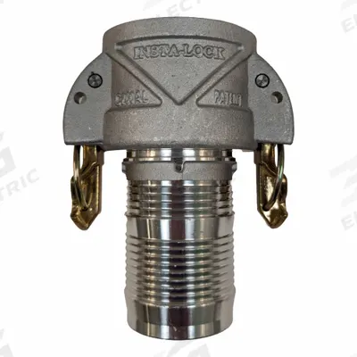 CONTINENTAL Cam and Groove Coupling: 1 in Coupling Size, 1 in Hose Fitting Size, 4 1/4 in Overall Lg - Type C Aluminum Cam & Groove Fittings