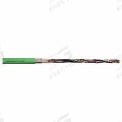 CHAINFLEX Measuring System Cable: (5) Pr 24 AWG (0.25)/(1) Pr 24 AWG (0.25) and Pr 20 AWG (0.5) (MPN CF113-029-D). Key specifications — Conductor Grouping: (5) Pair 24 AWG/(1) Pair 24 AWG and Pair 20 AWG; Includes Ground: No; Overall Length: Order by the Foot; Minimum Bend Radius Factor - Fixed: 4 x OD; Minimum Bend Radius Factor - Flexible: 6 x OD; Brand: CHAINFLEX.