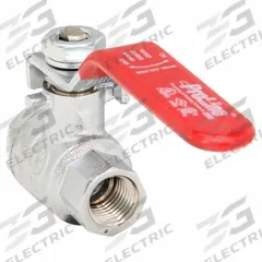 APPROVED VENDOR Manual Two-Way Ball Valve: 1/4 in, Chrome-Plated Brass, Straight, FIP x FIP, Lever (MPN 107-821-CP). Key specifications — Brand: APPROVED VENDOR; Handle: Lever.