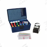 AQUAPHOENIX Water Quality Test Kit: 75 Tests, Myron L EP-10 Conductivity Meter (MPN CWTK100). Key specifications — Includes: Myron L EP-10 Conductivity Meter; Range: 1 drop = 10 or 50 ppm Alkalinity1 drop = 10 ppm Chloride1 drop =2 or 10 ppm Hardness, Total & Calcium1 drop = 50 ppm Nitrite1 drop =0.7 Phophonate7.0 to 14.0 pH; Test Parameters: Phosphonate.