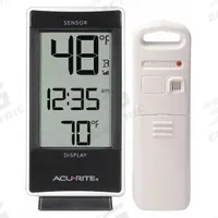 ACURITE Wireless Thermometer: 1%to 99% Humidity Range, Outdoor Temp, Wireless (MPN 02059MA1). Key specifications — Primary Scale: Outdoor Temperature; Secondary Scale: Indoor Temperature/Time; Display Type: Digital; Brand: ACURITE.