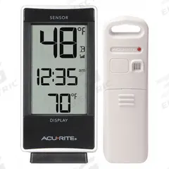 ACURITE Wireless Thermometer: 1%to 99% Humidity Range, Outdoor Temp, Wireless (MPN 02059MA1). Key specifications — Primary Scale: Outdoor Temperature; Secondary Scale: Indoor Temperature/Time; Display Type: Digital; Brand: ACURITE.