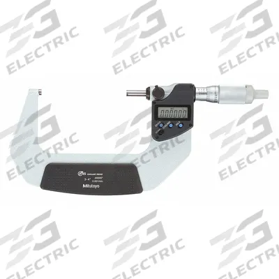 MITUTOYO IP65 Digital Outside Micrometer: 3 in to 4 in /0 mm to 25.4 mm, Inch/Metric - Micrometers without SPC Output for Harsh Environments