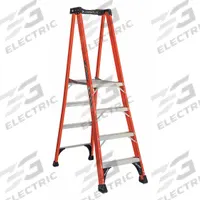 LOUISVILLE LADDER Platform Stepladder: 4 ft Ladder Size, Fiberglass, 375 lb Load Capacity, 26 lb Wt (MPN FXP1804HD). Key specifications — Brand: LOUISVILLE LADDER; Included Features: Plastic Top with Storage.