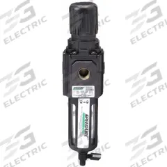 SPEEDAIRE Filter-Regulator: Intermediate Duty Series, 3/8 in NPT, 120 cfm, 40 micron, Manual Drain (MPN 4ZK89). Key specifications — attr109419: SPEEDAIRE; attr109429: Aluminum; attr109463: No; attr109467: Rubber; attr109468: Intermediate Duty.