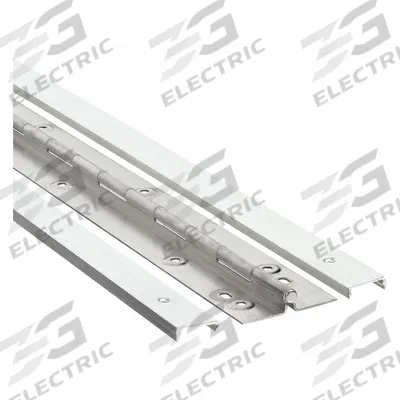 MARKAR Piano Hinge: Stainless Steel, 7 ft Leaf Ht, 1 11/16 in Leaf Wd - Full Surface-Mount Piano Hinges