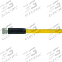 Cordset: M8 Female Straight X Bare Wire, 3 Pins, Yellow, PUR, 1.5 m Cable Lg, 24 AWG Wire Size (MPN 7000-08041-0300150). Key specifications — Cable Jacket Color: Yellow; End 1 Mounting Orientation: Straight; End 1 Gender: Female; End 1 Connection Type: M8; Cable Jacket Material: PUR; Brand: MURRELEKTRONIK; IP Rating: IP66K; End 2 Connection Type: Bare Wire.
