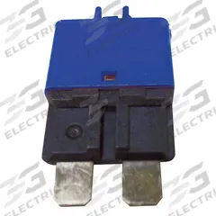 Automotive Circuit Breaker: CB227, 28V DC, 2 kA at 28V DC, Blade (MPN CB227-15). Key specifications — Series: CB227; Voltage: 28V DC; Interrupt Rating: 2 kA at 28V DC; Terminal Connection: Blade; Circuit Breaker Type: Type III ATC Footprint Circuit Breaker; Brand: BUSSMANN.