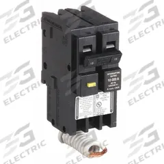 SQUARE D Miniature Circuit Breaker: 15 A, 120/240V AC, Single Phase, 10kA at 120/240V AC, 2 Poles (MPN HOM215GFI). Key specifications — Phase: Single; Amps: 15 A; AC Voltage Rating: 120/240V AC; Max. AIR Rating: 10kA at 120/240V AC; For Use With: Homeline Load Center; Brand: SQUARE D.