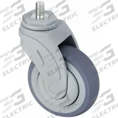 APPROVED VENDOR Stem Caster: Swivel, 5 in Wheel Dia., Inch, 1 1/4 in Wheel Wd, 6 7/8 in Mounting Ht (MPN P17S-RP050K-ST85). Key specifications — attr1111390: APPROVED VENDOR; attr1111403: Ball; attr1111394: M12x1.75; attr1111436: Gray; attr1176848: Swivel.
