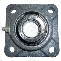 NTN 4 Bolt Flange Bearing: Radial Ball, 1 5/8 in Bore, Cast Iron, Eccentric Collar, 5 13/32 in Lg (MPN UELFU-1.5/8M). Key specifications — Bore Type: Cylindrical; Brand: NTN; Lubricant Material: NLGI #3 Equivalent; Mounting Bolt Size: 1/2 in; System of Measurement: Inch.