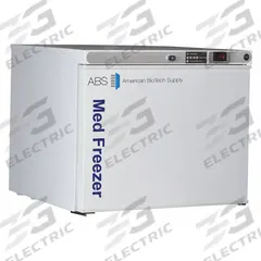 AMERICAN BIOTECH SUPPLY Freezer: Tabletop, 1.3 cu ft, -25°C to -15°C, Auto Defrost Method, Left (MPN PH-ABT-HC-UCFS-0120A-LH). Key specifications — Brand: AMERICAN BIOTECH SUPPLY; Door Hinge: Left.