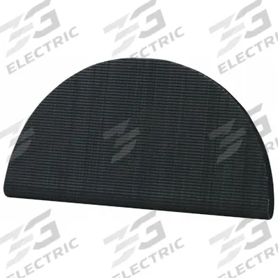 HOOKIT Half Round Pad: Pad, Hook-and-Loop, Foam, 6 in Outside Dia, Black, 5,200 RPM Max Speed - Vehicle Backing Pad Plates