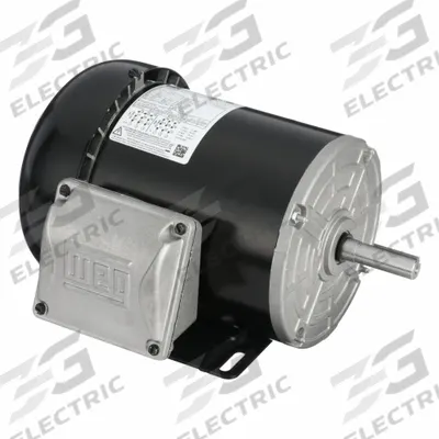 WEG General Purpose Motor: Rigid Base Mount, Totally Enclosed Fan Cooled, 3/4 hp - Rigid Base 3-Phase General Purpose AC Motors