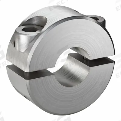 RULAND MANUFACTURING Shaft Collar: 2-Piece, Inch, Round, Clamp-On, 1/4 in Bore Dia - Stainless Steel Shaft Collars