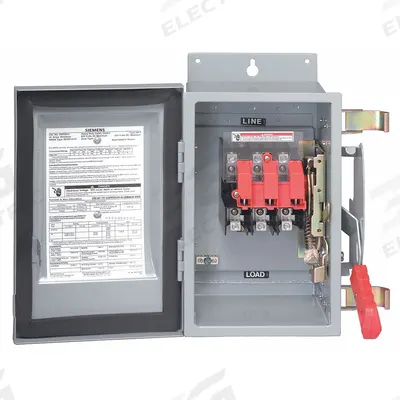 Siemens Solar Safety Disconnect Switch: Fusible, 60 A, 600V AC, Indoor - Fusible Disconnect Switches