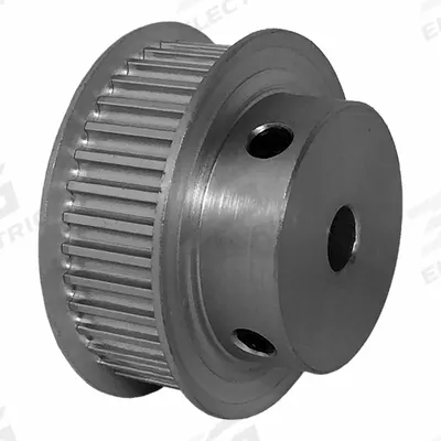 Dayton Timing Pulley: Curvilinear, Fixed, For 9 mm Belt Wd, 36 Teeth, 3 mm Pitch - HTD Section Fixed-Bore Timing Pulleys with Hub