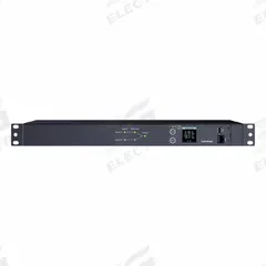 CYBER POWER Power Distribution Unit: Single-Phase, 10 Outlets, (10) NEMA 5-15R, Metered, 1 RU (MPN PDU24001). Key specifications — Plug Type: NEMA 5-15P; Brand: CYBER POWER; Phase: Single-Phase; Receptacle Type: (10) NEMA 5-15R; Mounting Location: Vertical Rack; Facing: Rear.