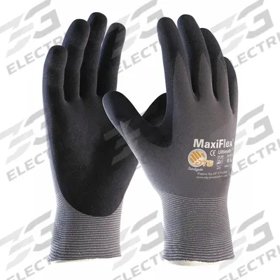 PIP Coated Gloves: 3XL ( 12 ), Foam, Microporous Nitrile, Palm, Dipped, ANSI Abrasion Level 3 - Knit Gloves with Microporous Nitrile Coating