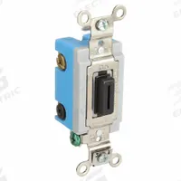 BRYANT Wall Switch: Locking Switch, 4-Way, Maintained, Black, 120/277V AC, 15 A (MPN 4804L). Key specifications — Illuminated: No; Voltage Rating: 120/277V AC.