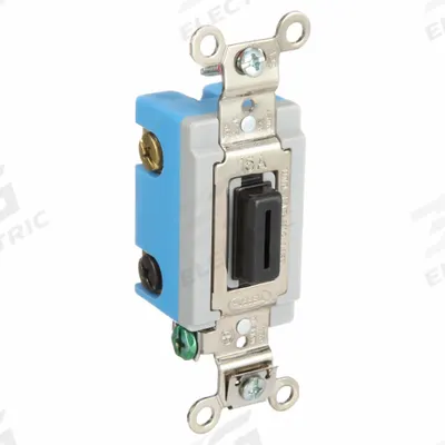 BRYANT Wall Switch: Locking Switch, 4-Way, Maintained, Black, 120/277V AC - Locking Wall Switches