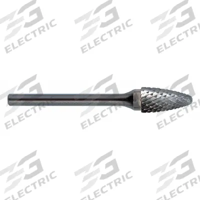 CLE-LINE Carbide Bur: Ball-Nosed Tree, SF-6, Double Cut, 5/8" x 1" Head - Double-Cut Ball-Nosed Tree Burs