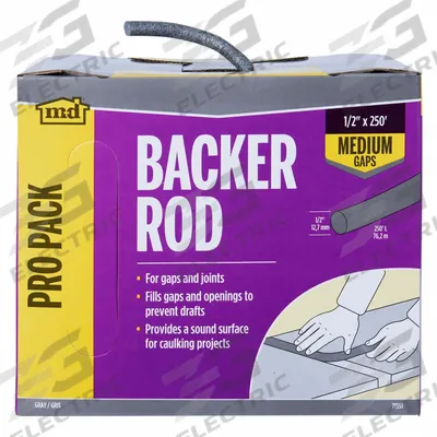 M-D BUILDING PRODUCTS Caulk Backer Rod: Foam, 250 ft Overall Lg