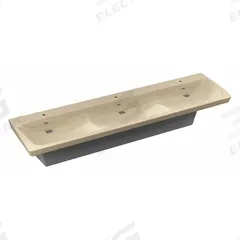 BRADLEY Bathroom Sink System: Express, Sand, Terreon®, 94 in Overall Lg, 30 in Overall Wd (MPN S93-733). Key specifications — Series: Express; Includes: Individual Chrome Plated Waste Assembly; Color: Sand; Brand: BRADLEY; Sink Type: Bathroom; Material: Terreon®; Sink Material: Polymer Resin.